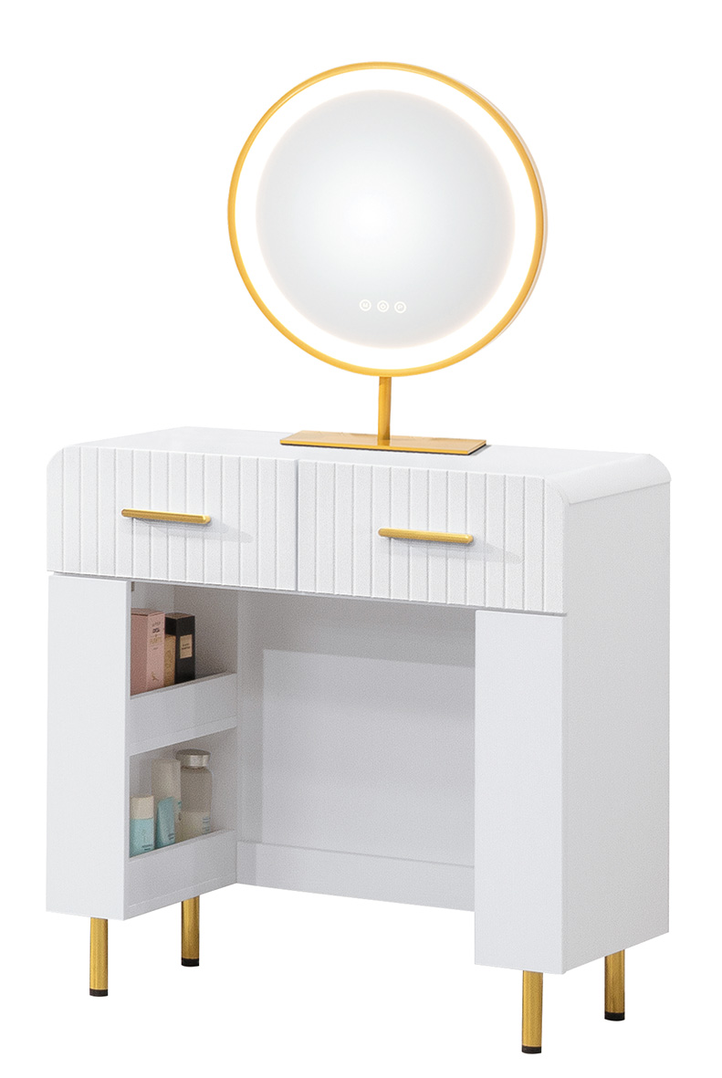 溫斯頓2.3尺圓鏡鏡台 (含椅 )