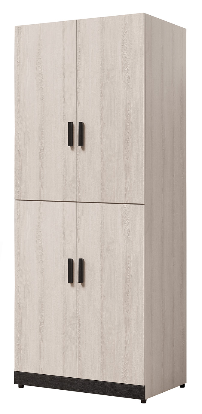 瑪爾斯 2.7 尺 四門雙吊衣櫥