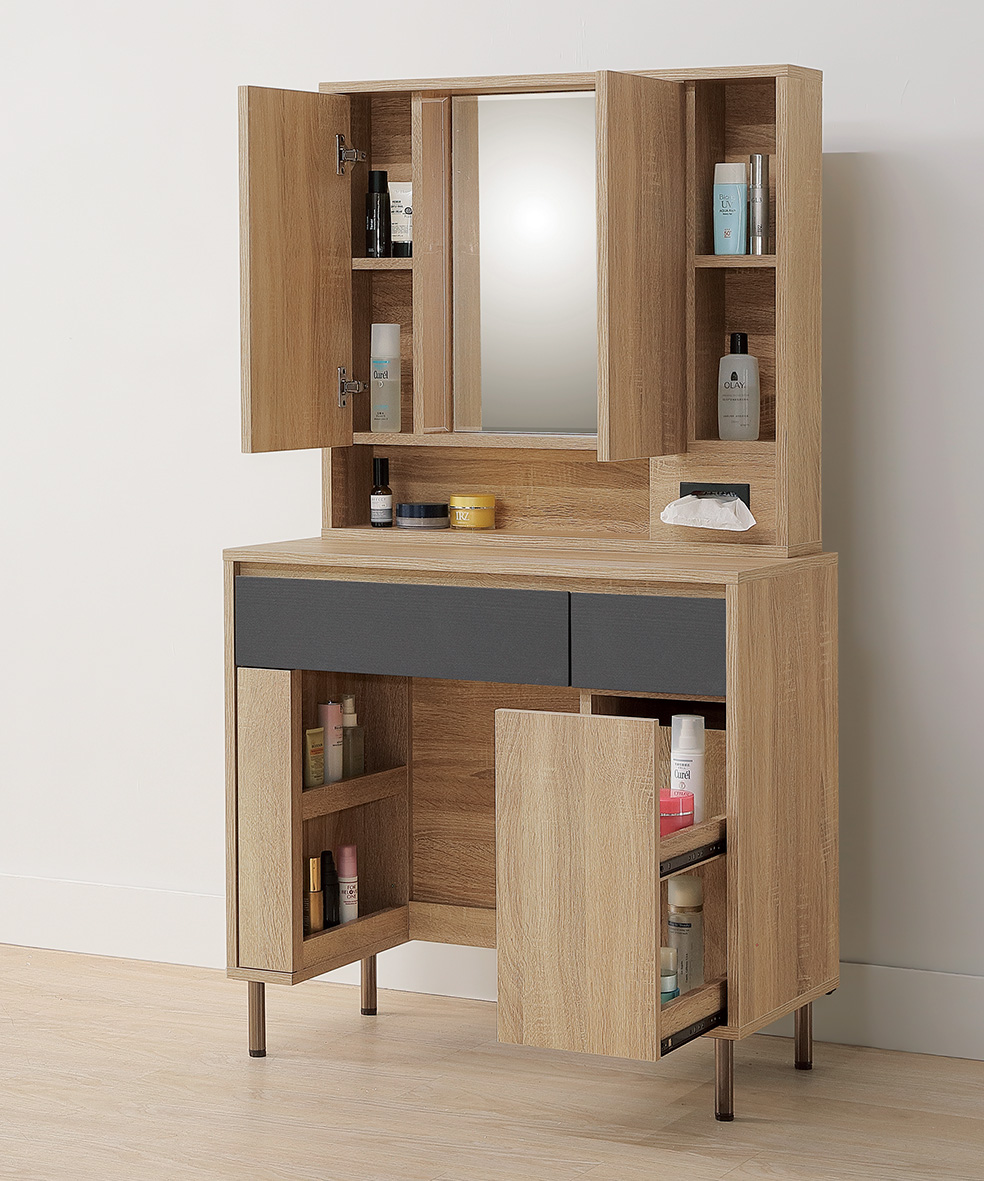 布萊恩2.7尺鏡台 ( 含 椅 )