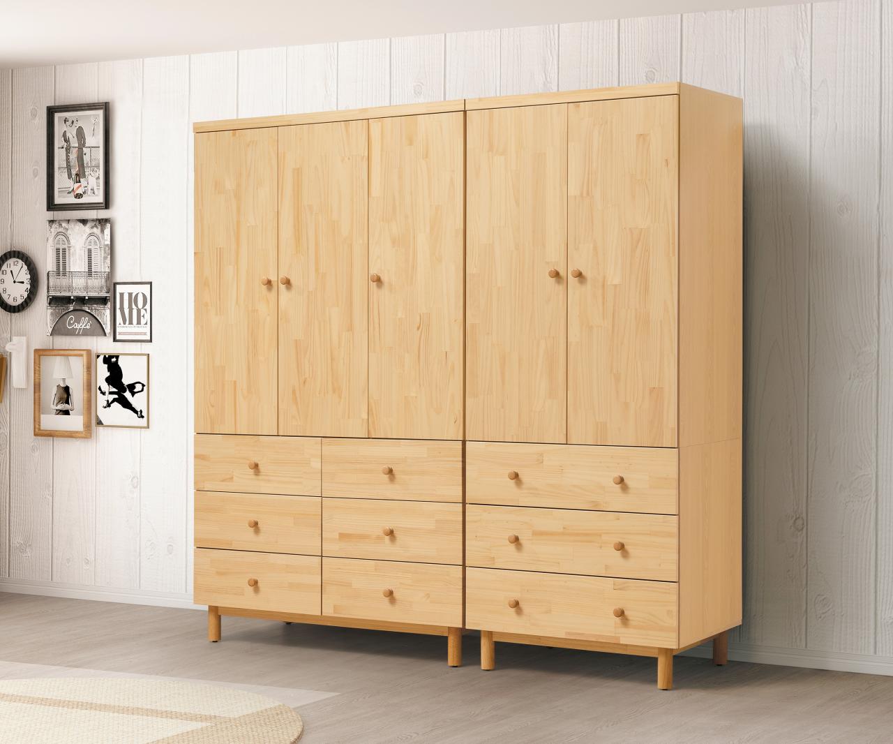 哥本哈根實木  7尺組合衣櫥