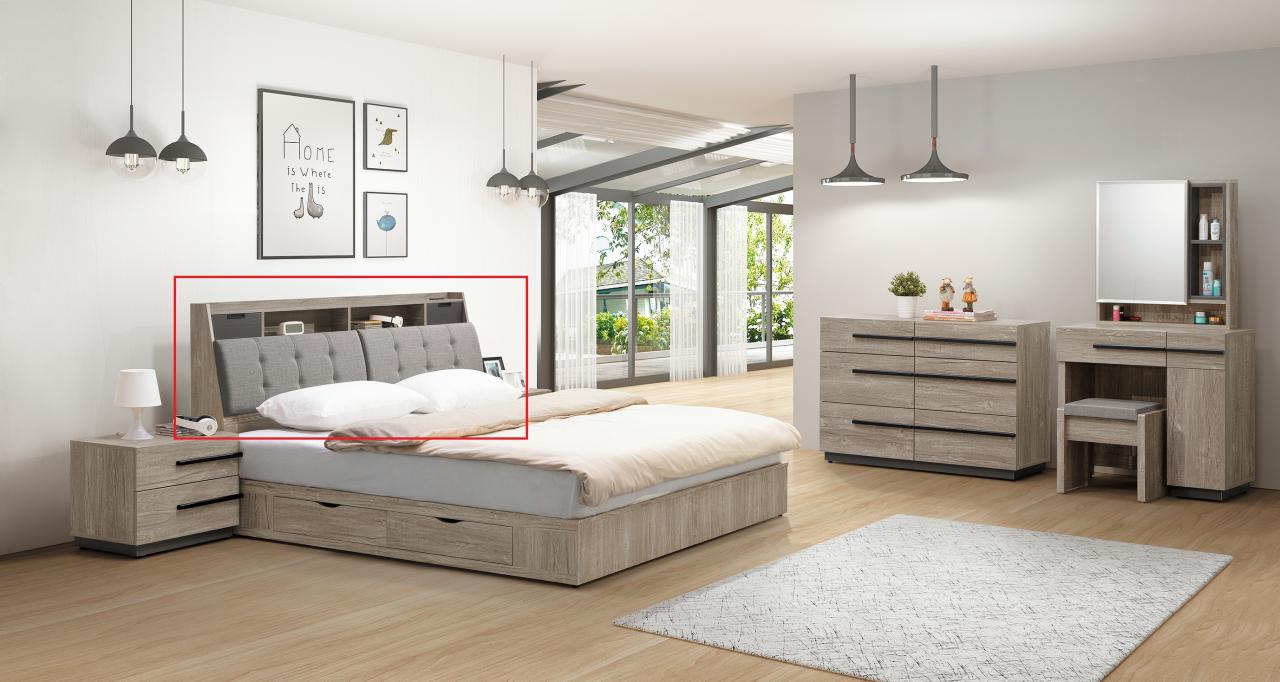 奧蘭多 6 尺床頭