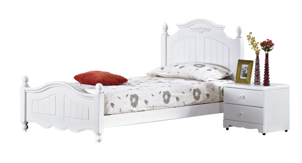 瑪莎白色 3.5尺床台