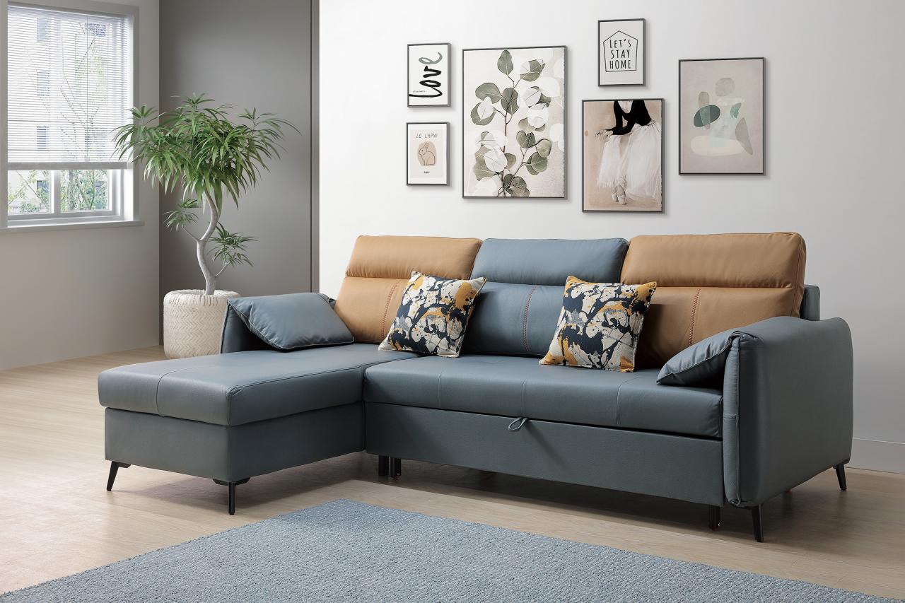 伍迪 L 型功能鐵架沙發床