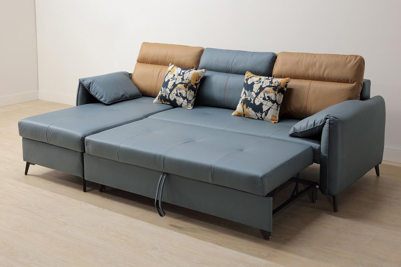 伍迪 L 型功能鐵架沙發床