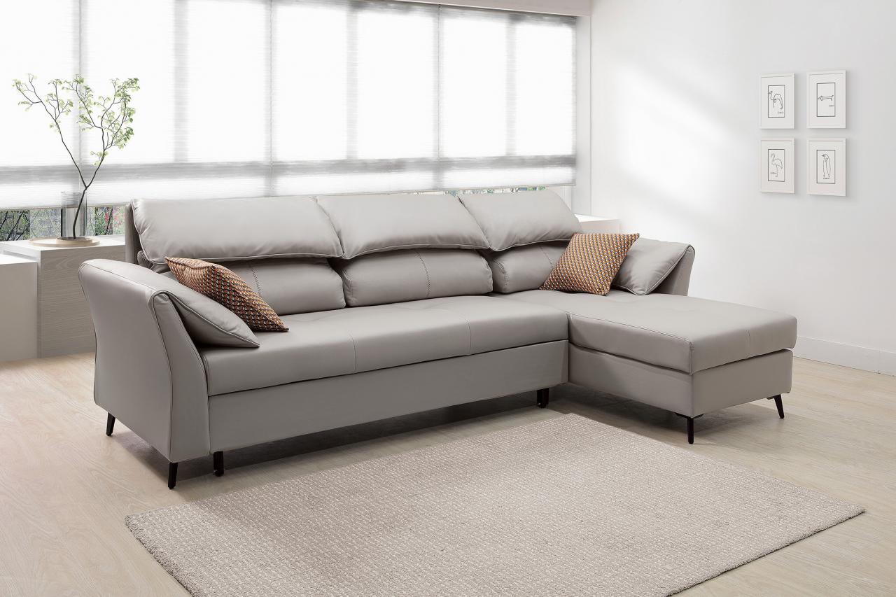 克里斯 L 型功能鐵架沙發床