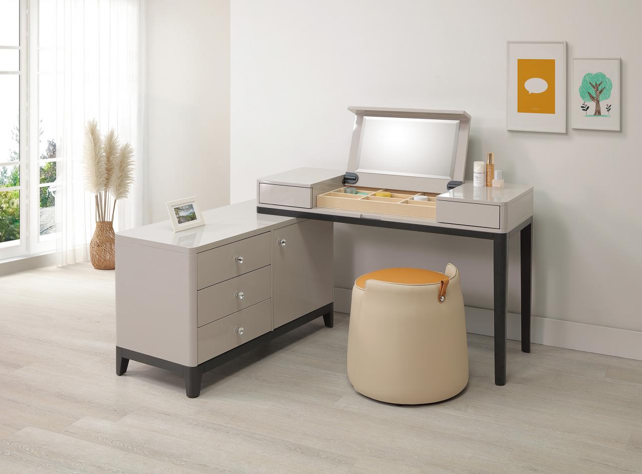 麥德琳 4尺伸縮掀鏡台組  (大櫃 )