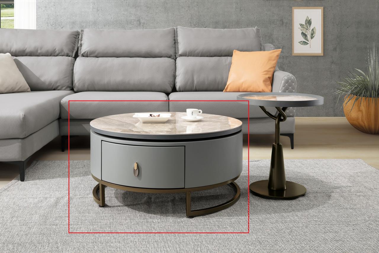 布萊恩岩板旋轉大茶几