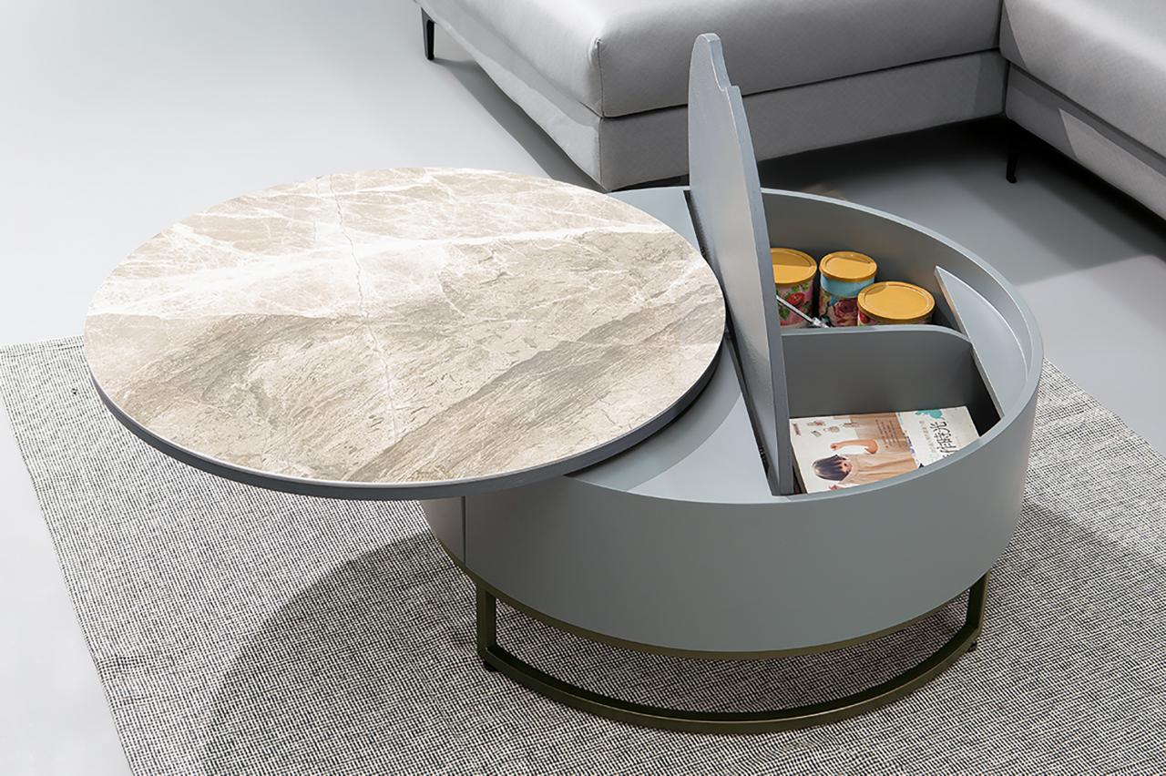 布萊恩岩板旋轉大茶几