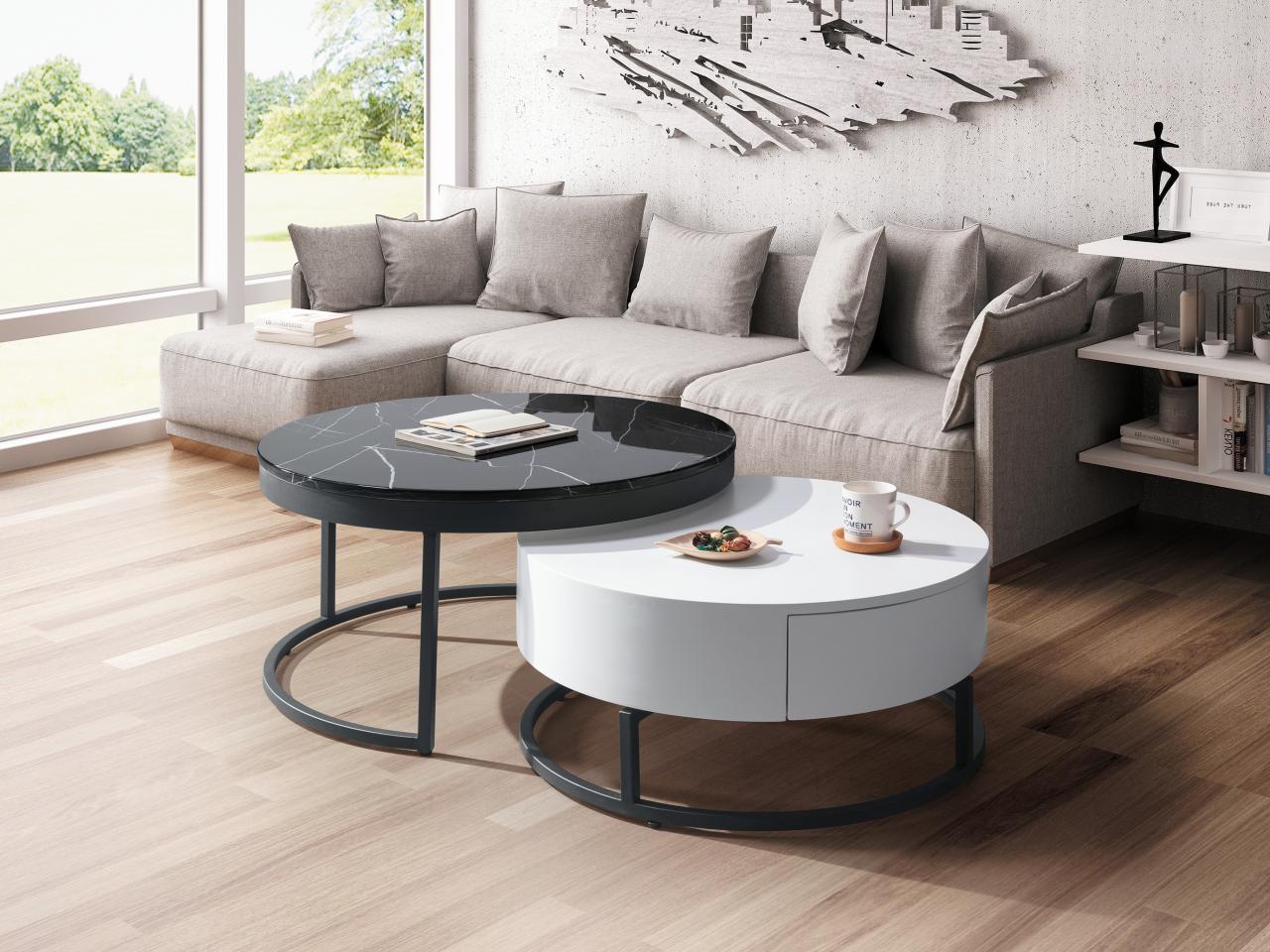 凡麗莎石面茶几組