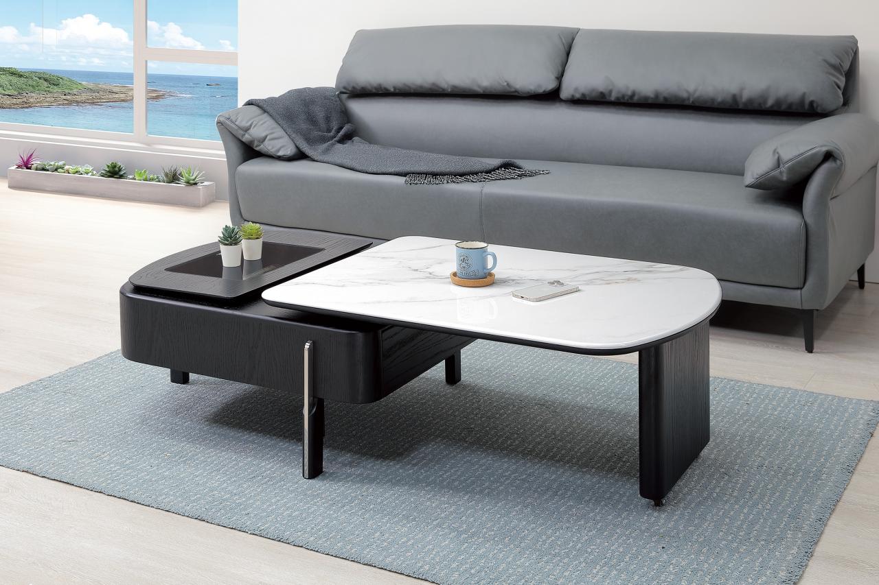 卡斯特石面旋轉茶几