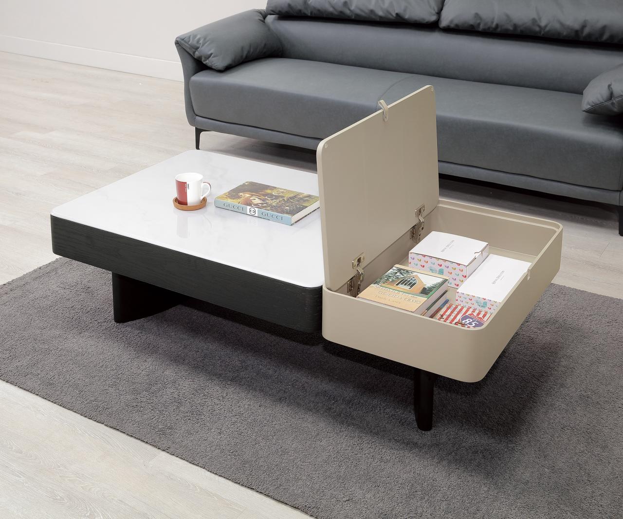 弗瑞斯石面收納茶几