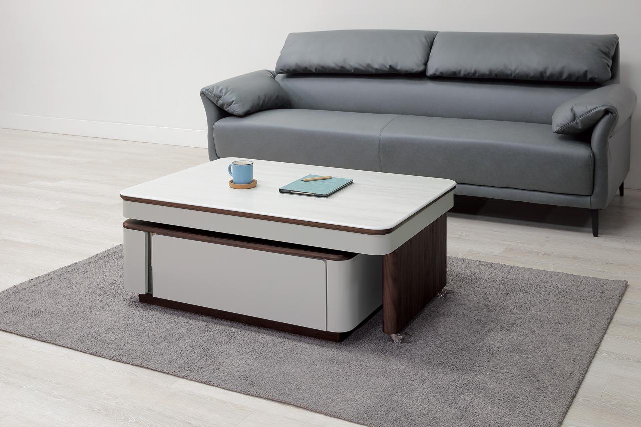 巴斯克石面旋轉茶几