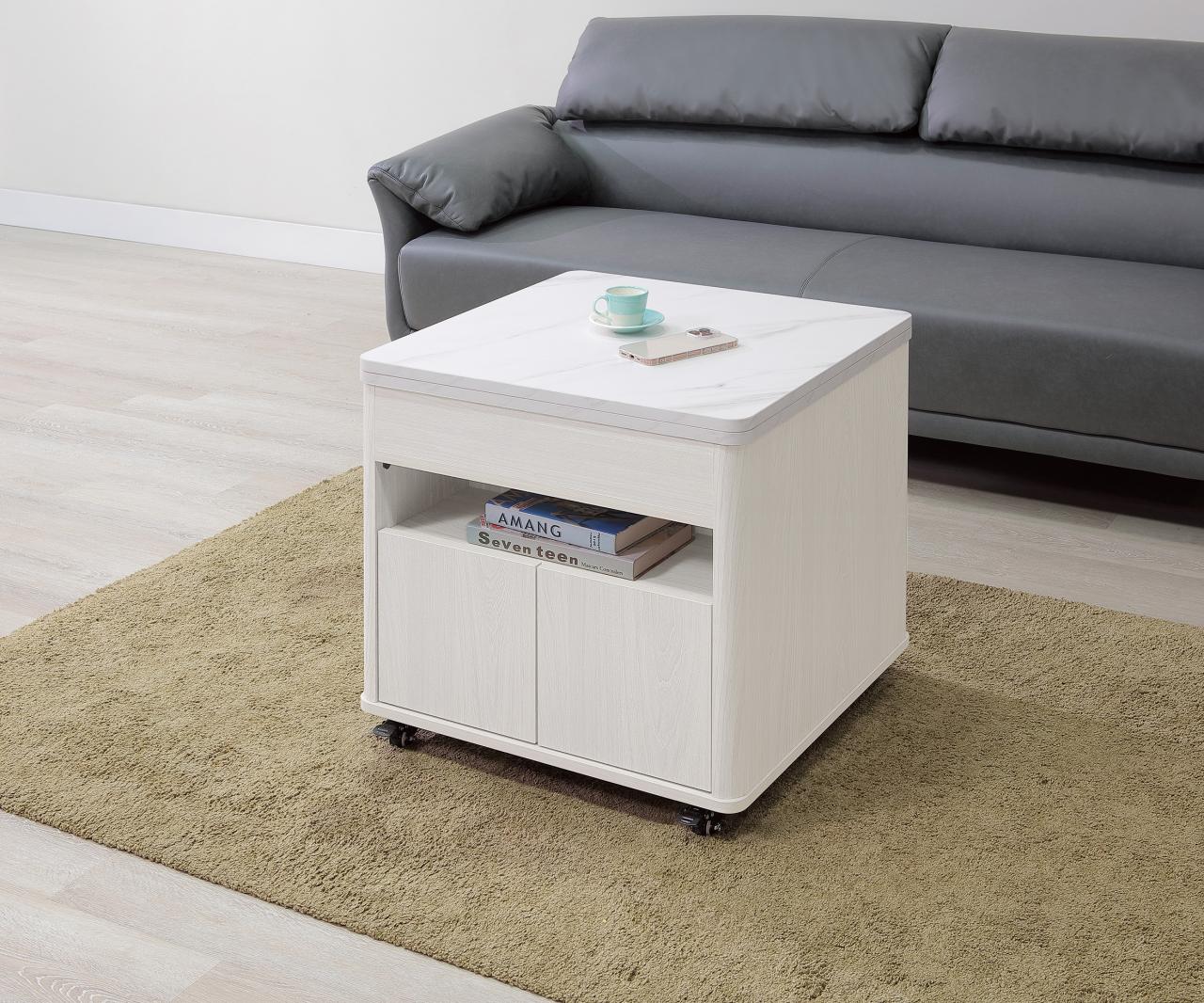 蕾娜 2尺無段升降移動茶几