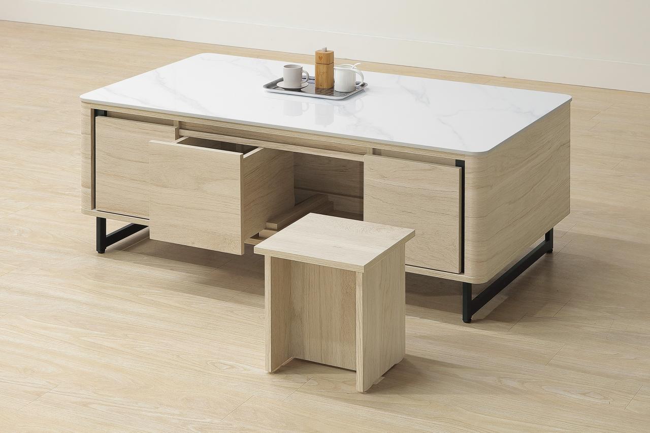 威瑟斯4.3尺岩板大茶几