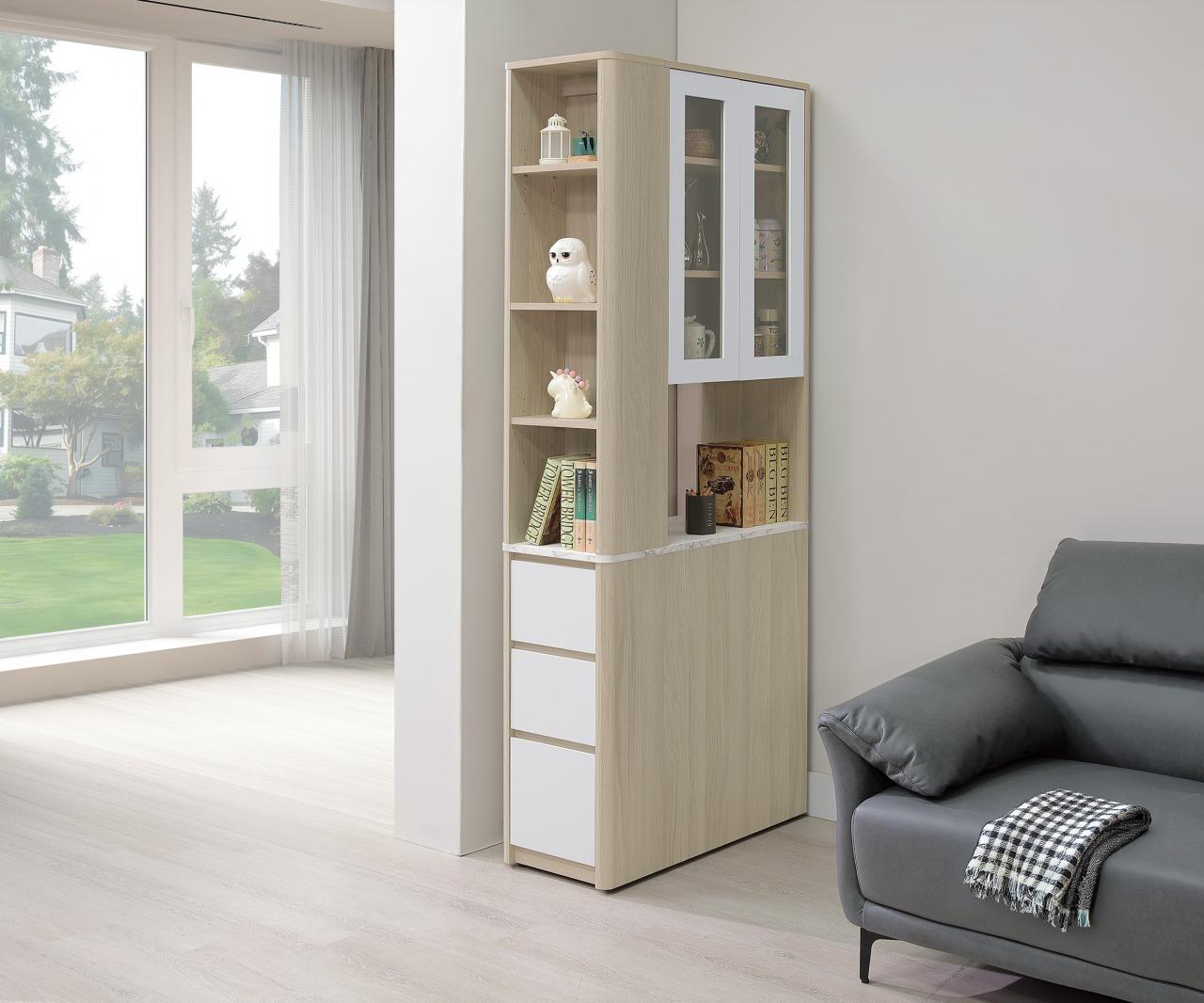 黛娜2.7尺雙門角落隔間櫃