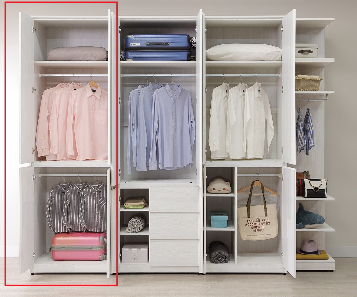 索菲亞2.7 × 8 尺雙吊高衣櫥