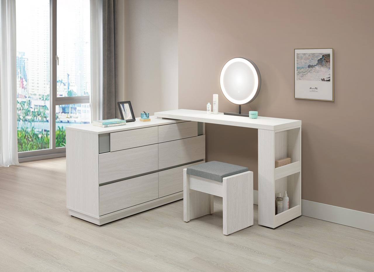 凱倫4.4尺功能伸縮鏡台 (含椅 )