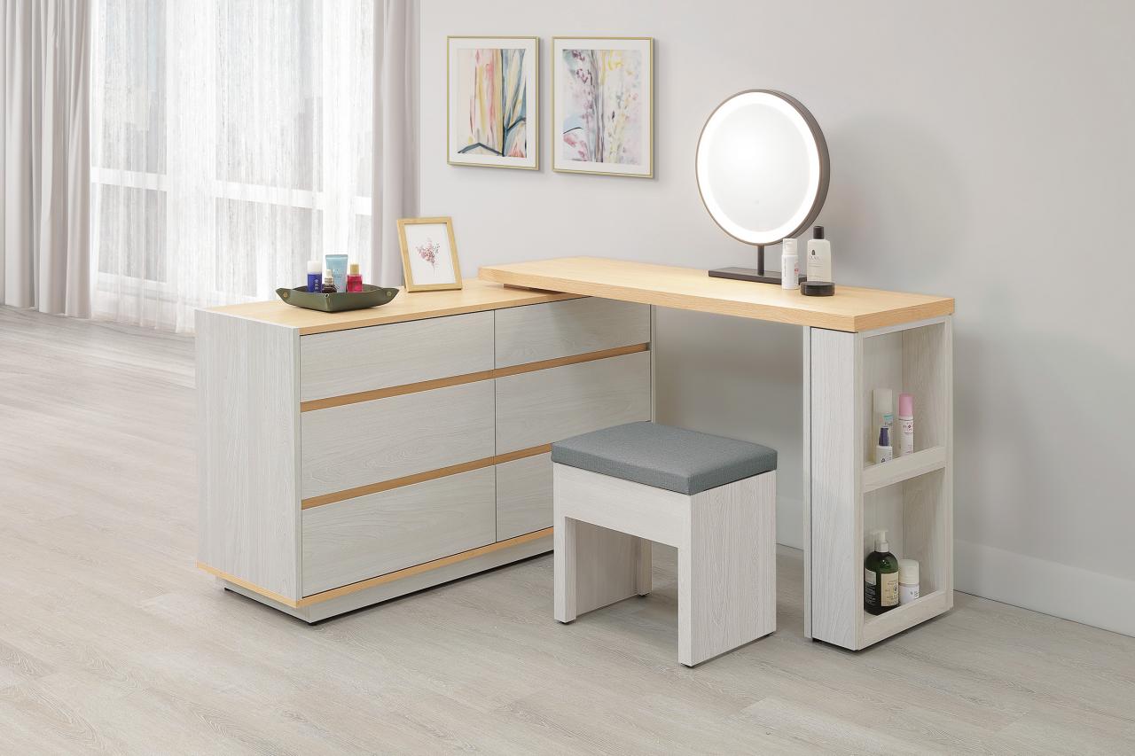 泰勒4.4尺功能伸縮鏡台 (含椅 )