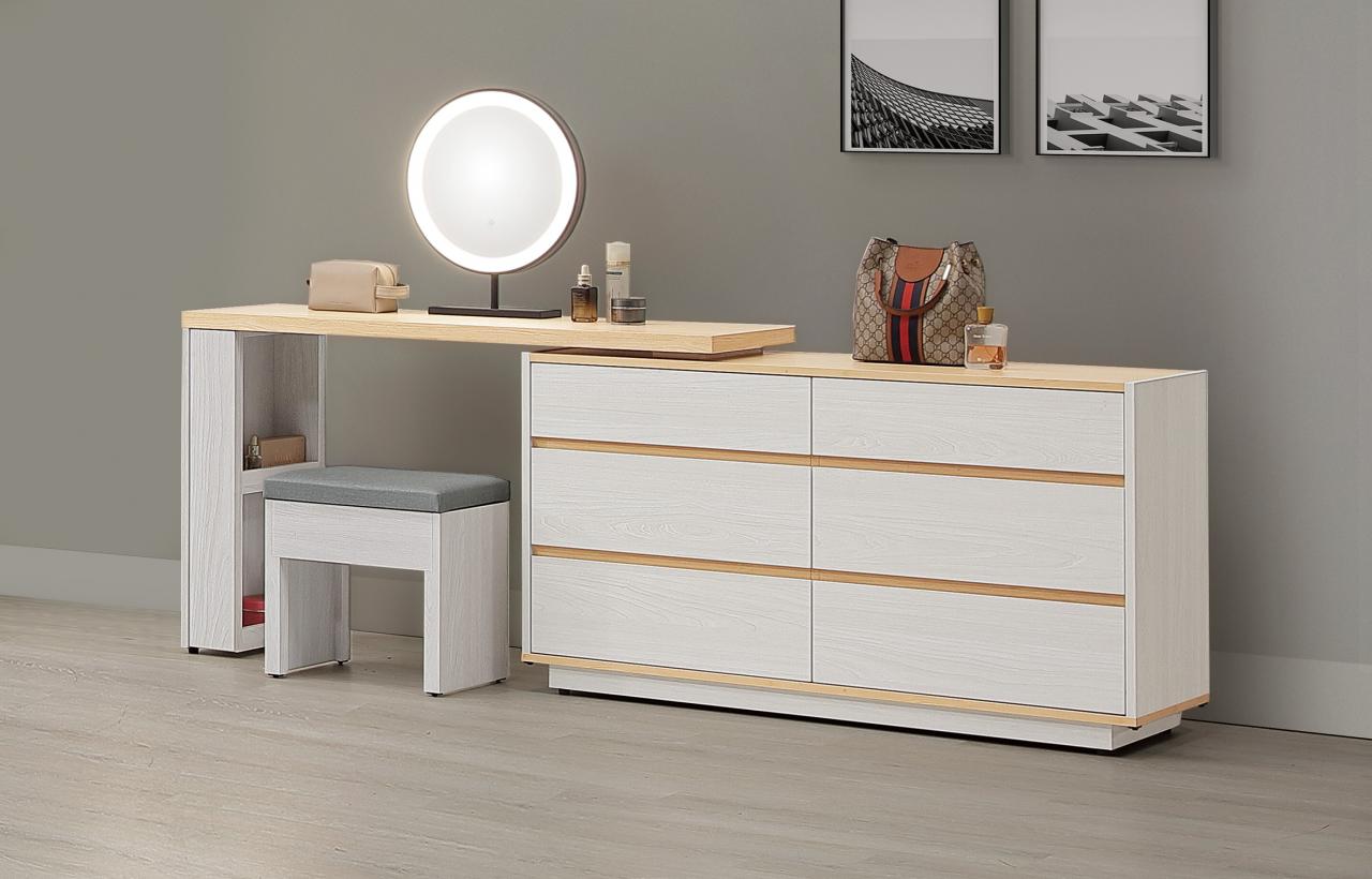 泰勒4.4尺功能伸縮鏡台 (含椅 )