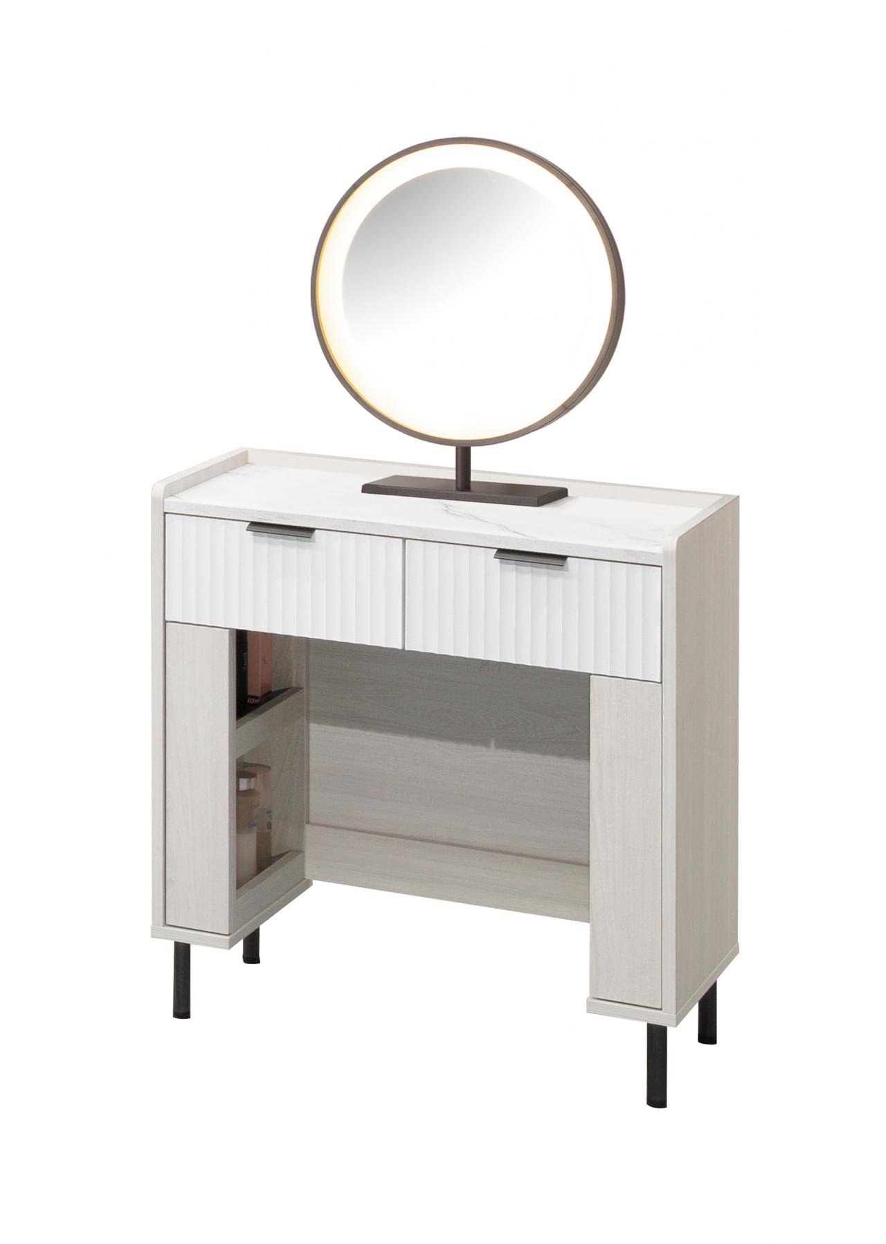 赫本2.3尺圓鏡鏡台 (含椅 )