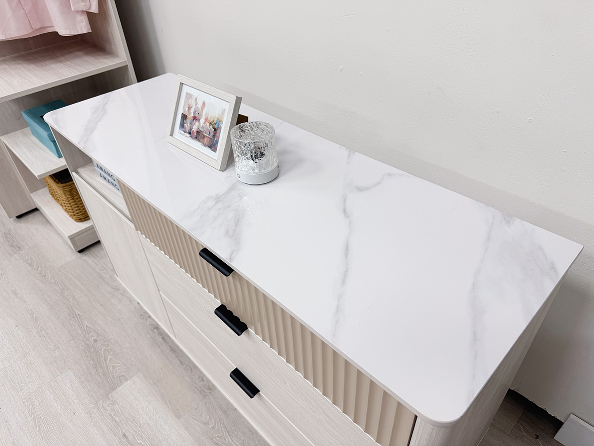 索菲亞 4尺岩板三抽收納櫃