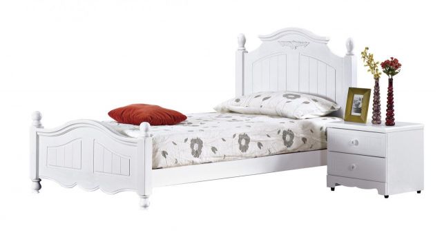 瑪莎白色 3.5尺床台