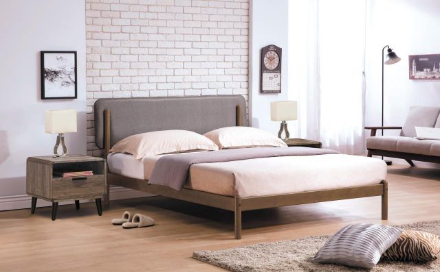 羅德北歐3.5  尺淺胡桃床台(皮面)