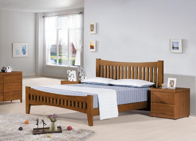 依娜柚木 色 6尺床台