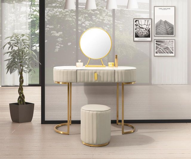 妮達3.3 尺石面鏡台  (含椅)