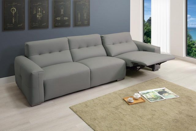 拉夫特半牛皮電動沙發