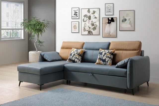 伍迪 L 型功能鐵架沙發床