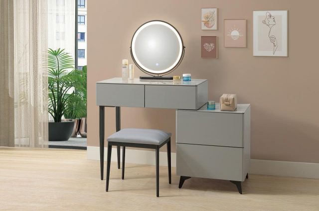 安吉拉2.7 尺岩板伸縮鏡台