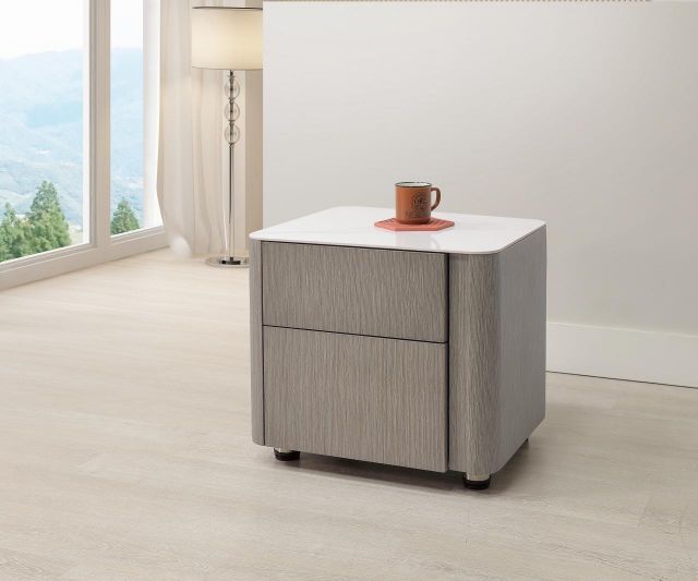 摩丘利岩板床頭櫃(左把手或右把手)