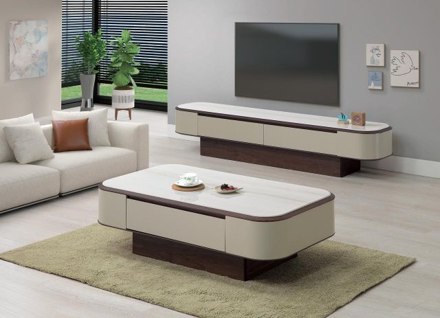 羅柏石面大茶几