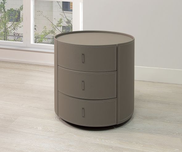 伊萊恩馬鞍皮床頭櫃