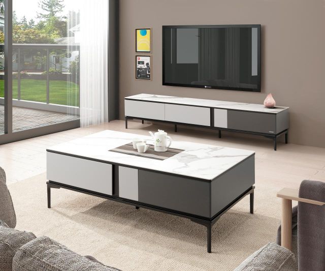 路喜斯岩板大茶几