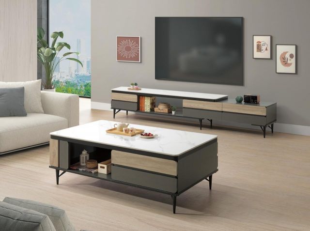 寇克岩板大茶几