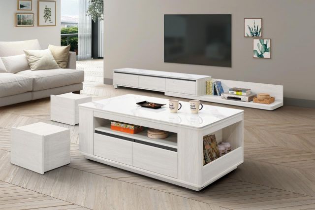 卡森4.3尺岩板功能大茶几