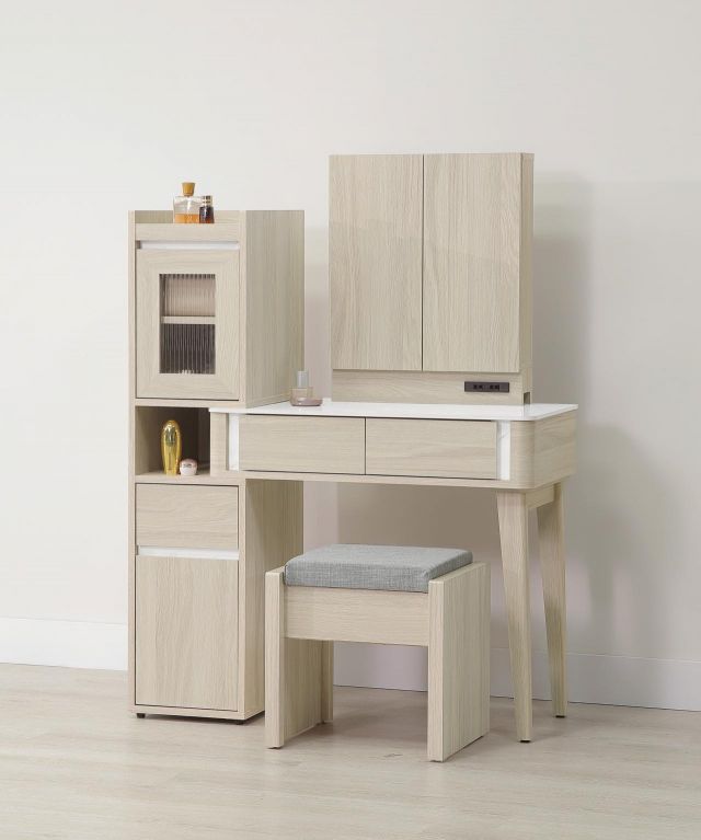 華格納2.7 尺岩板伸縮鏡台 (含椅 )