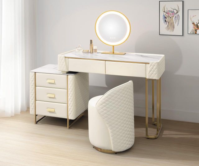 維納斯3.3尺岩板伸縮鏡台  (含椅)