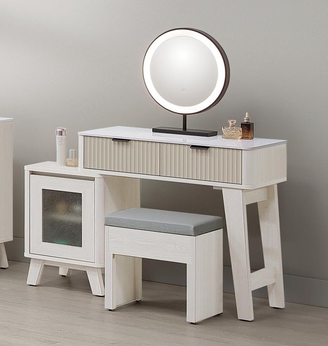 索菲亞2.7尺岩板伸縮鏡台 (含椅 )