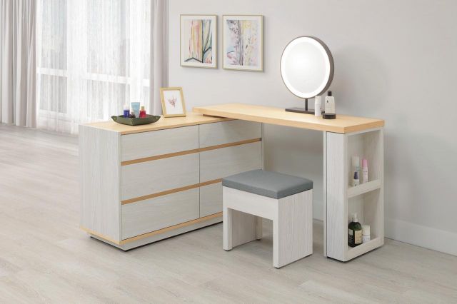 泰勒4.4尺功能伸縮鏡台 (含椅 )