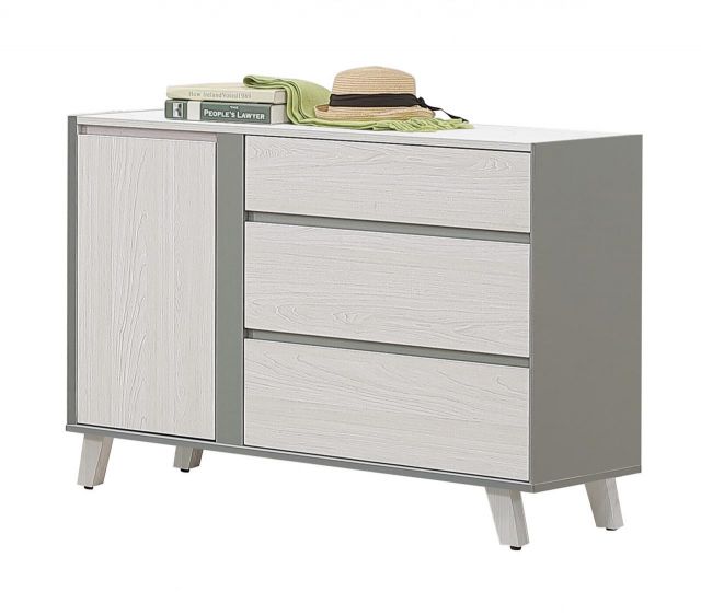 科琳 4尺三抽開門收納櫃